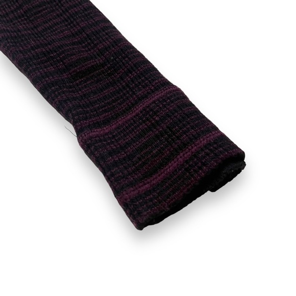 PRANA Plum Stripe Sweater Knit Long Sleeve Dress Women Small MISSING NECK TIE - Picture 6 of 8